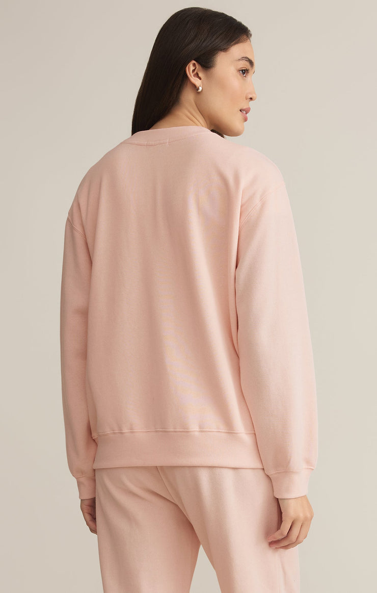 Boyfriend Sweatshirt/ pink salt
