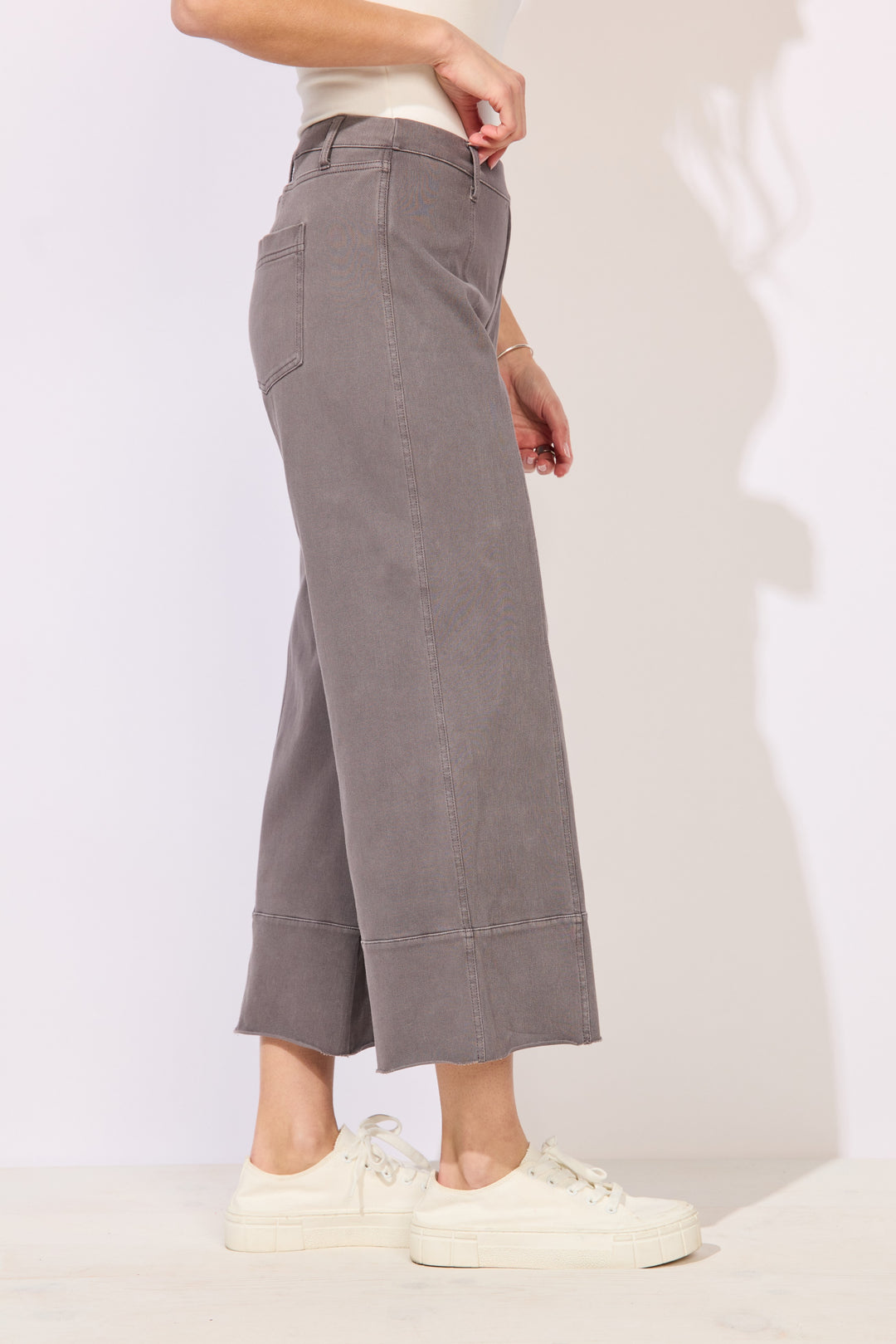 Knit Denim Crop Jean / Volcano