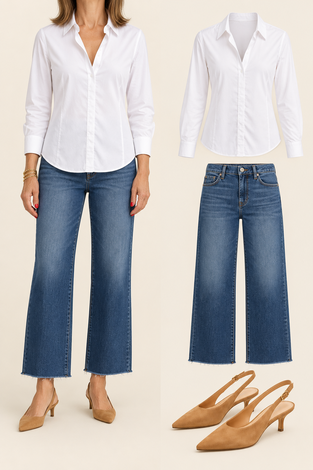 Meg High Rise Fab AB Wide leg/ inexhaustible