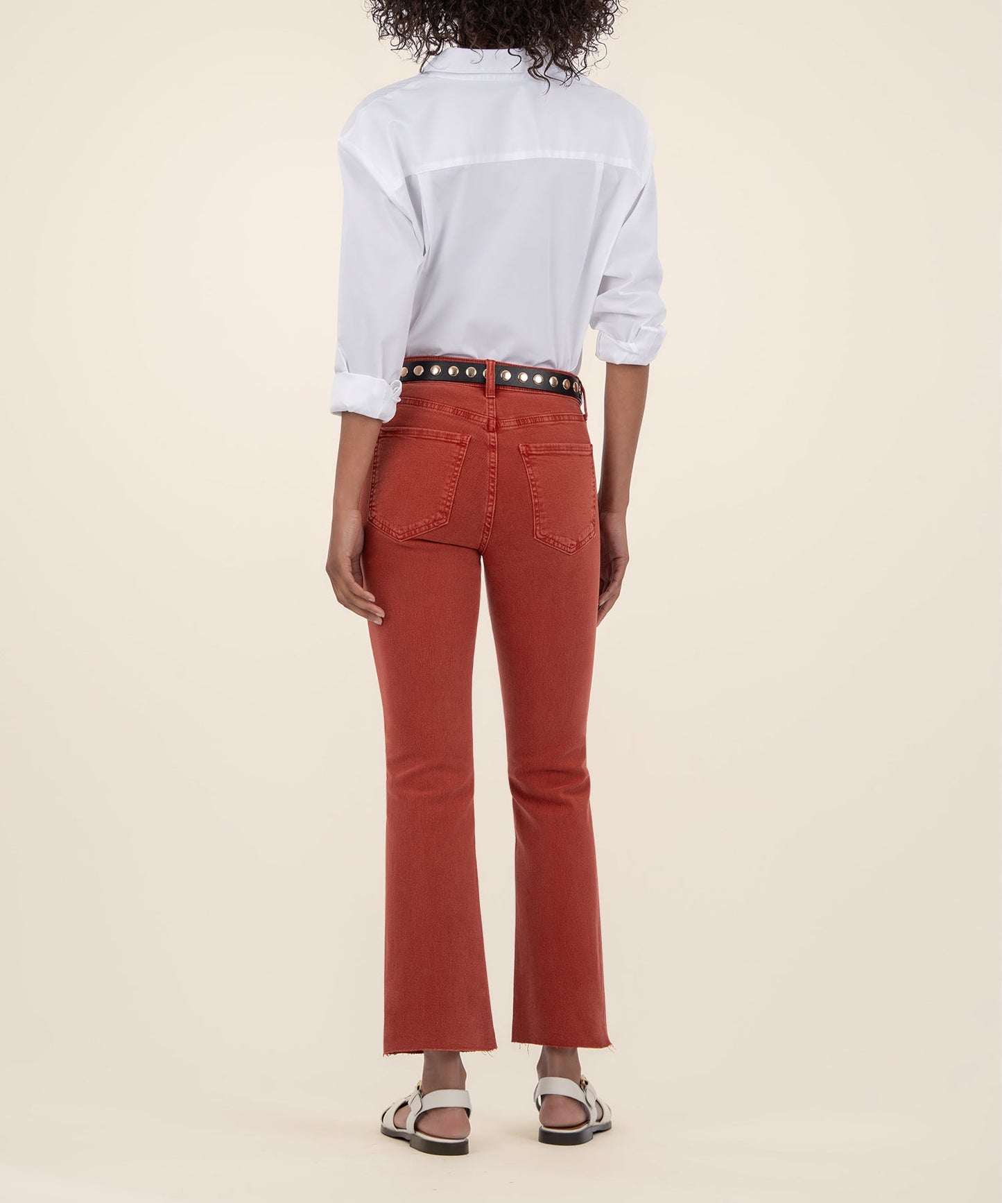 Kelsey High Rise Ankle Flare/ paprika