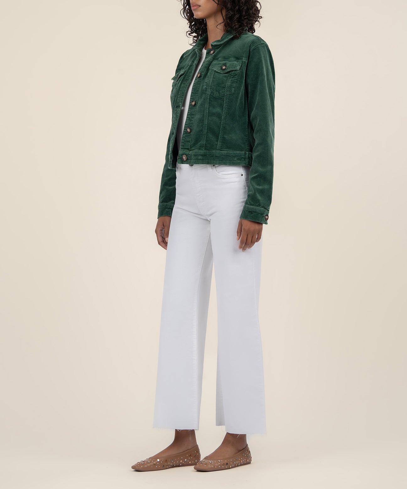 Kut from Kloth Julie Crop Jacket green