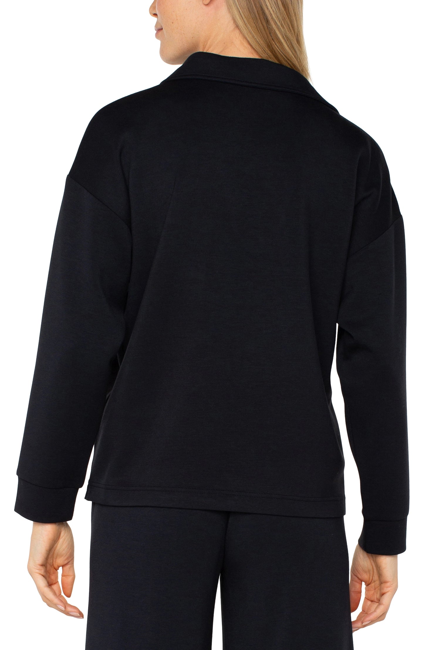 V-neck Popover/ black / cloud9 black