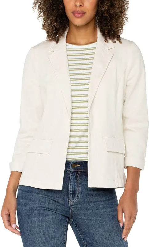 fitted blazer/ bone