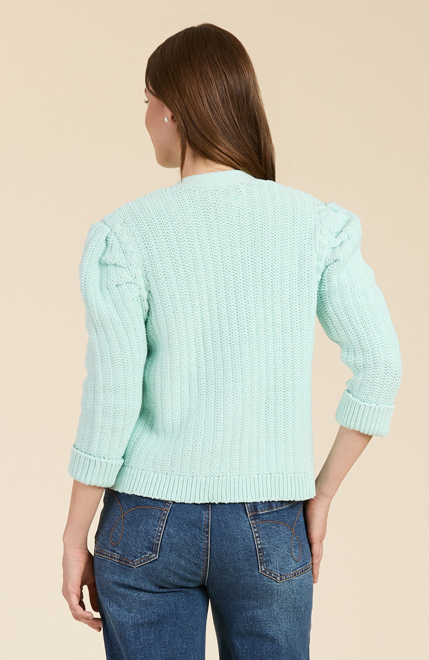 Knit Jacket/ Lake Blue