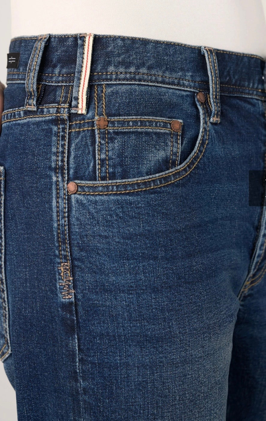 Sloane Slouchy Girlfriend Cuffed jeans/ comet blue