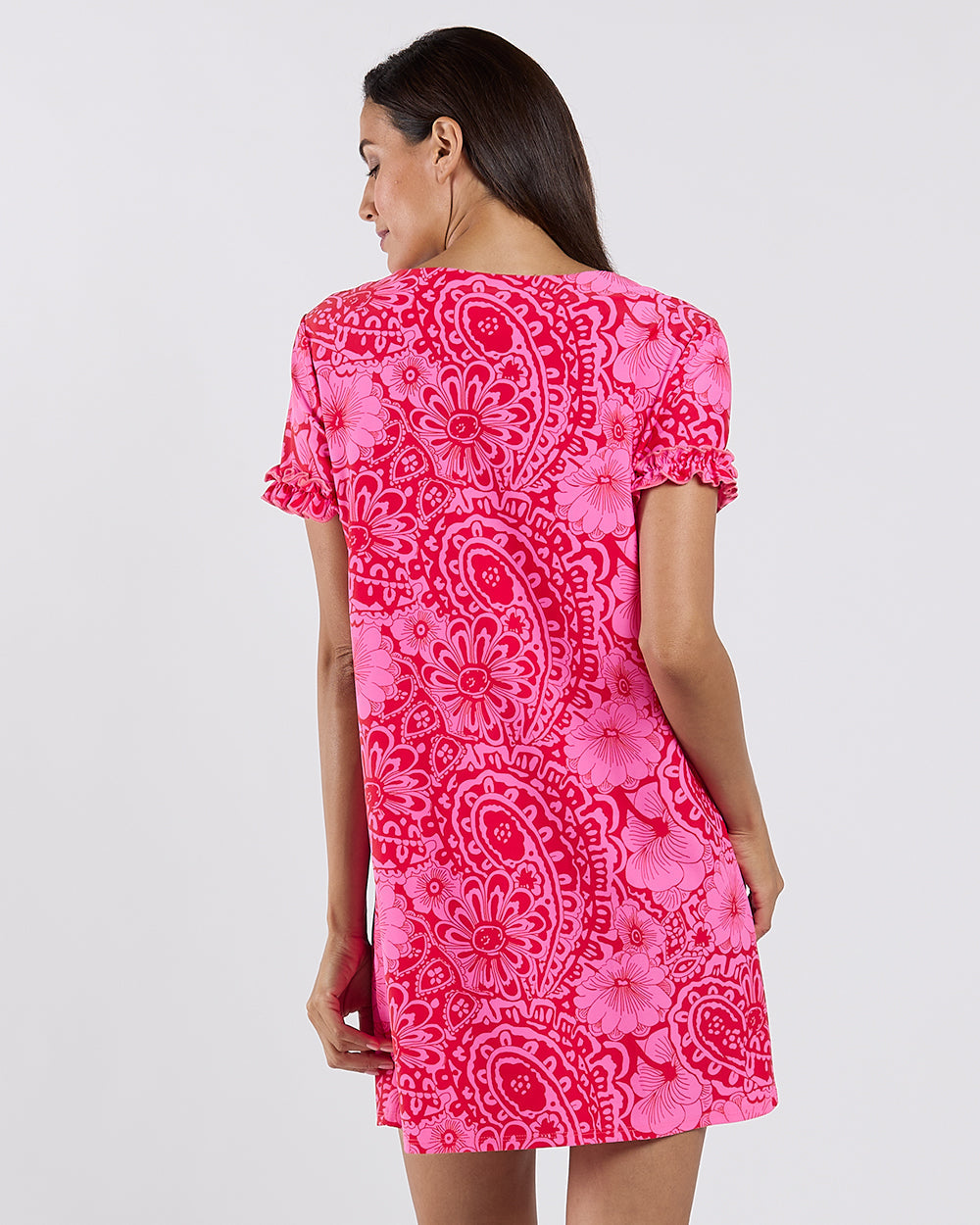 Holden Dress/ painted paisley red