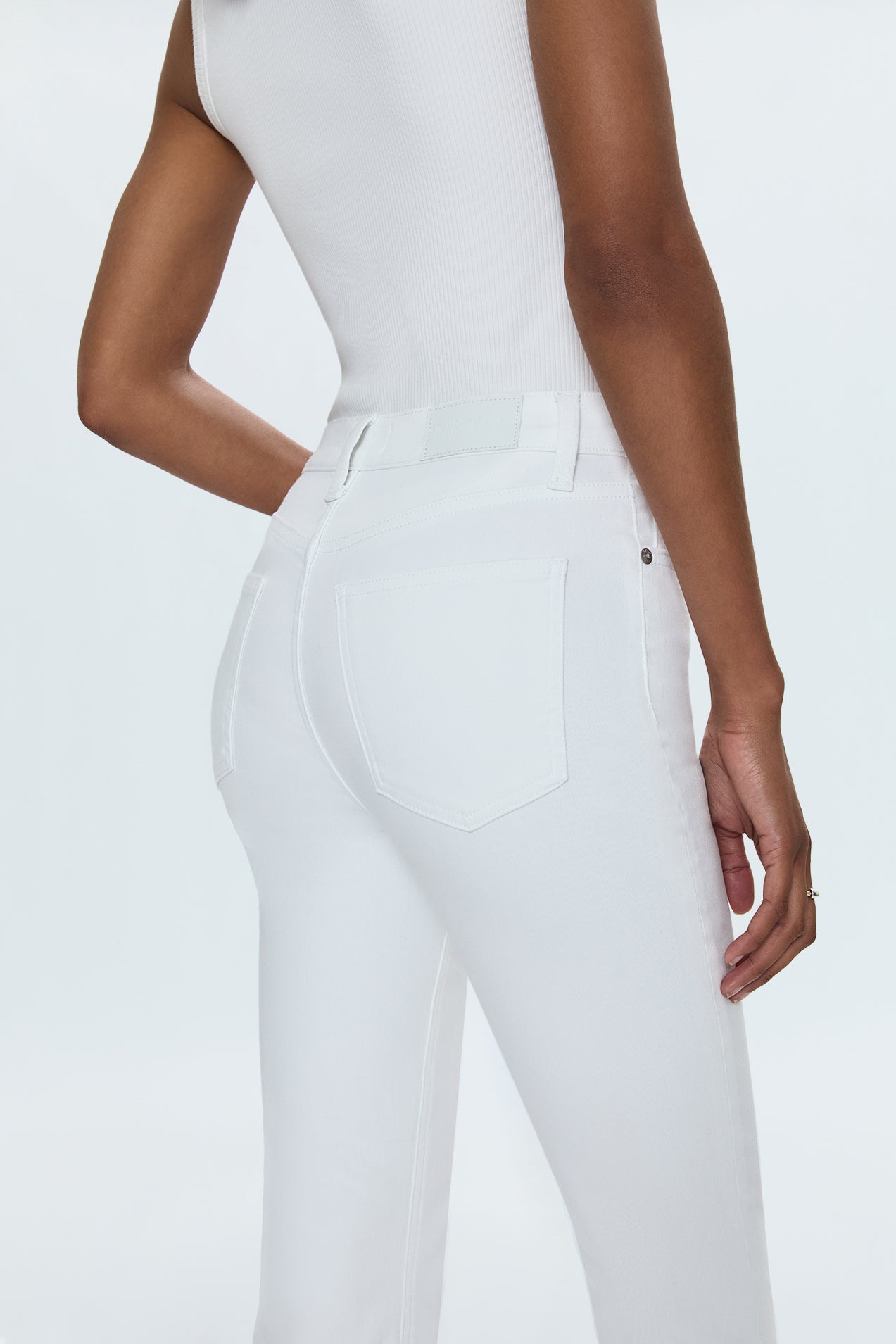 Lennon High Rise Crop Boot / vivid white