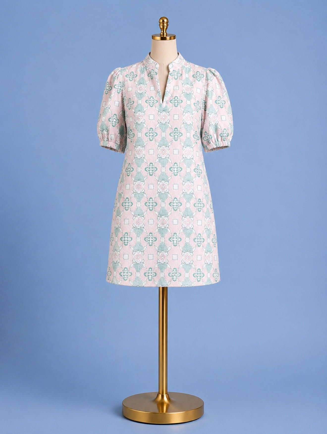 Collar V neck Dress