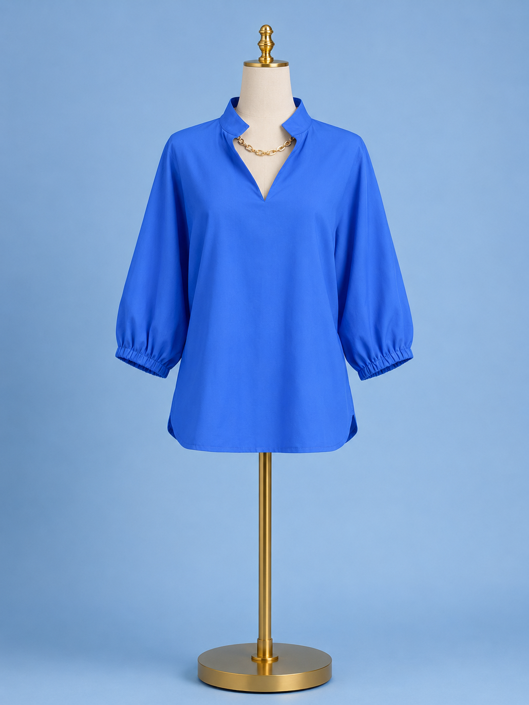 Collar Top/ Royal blue