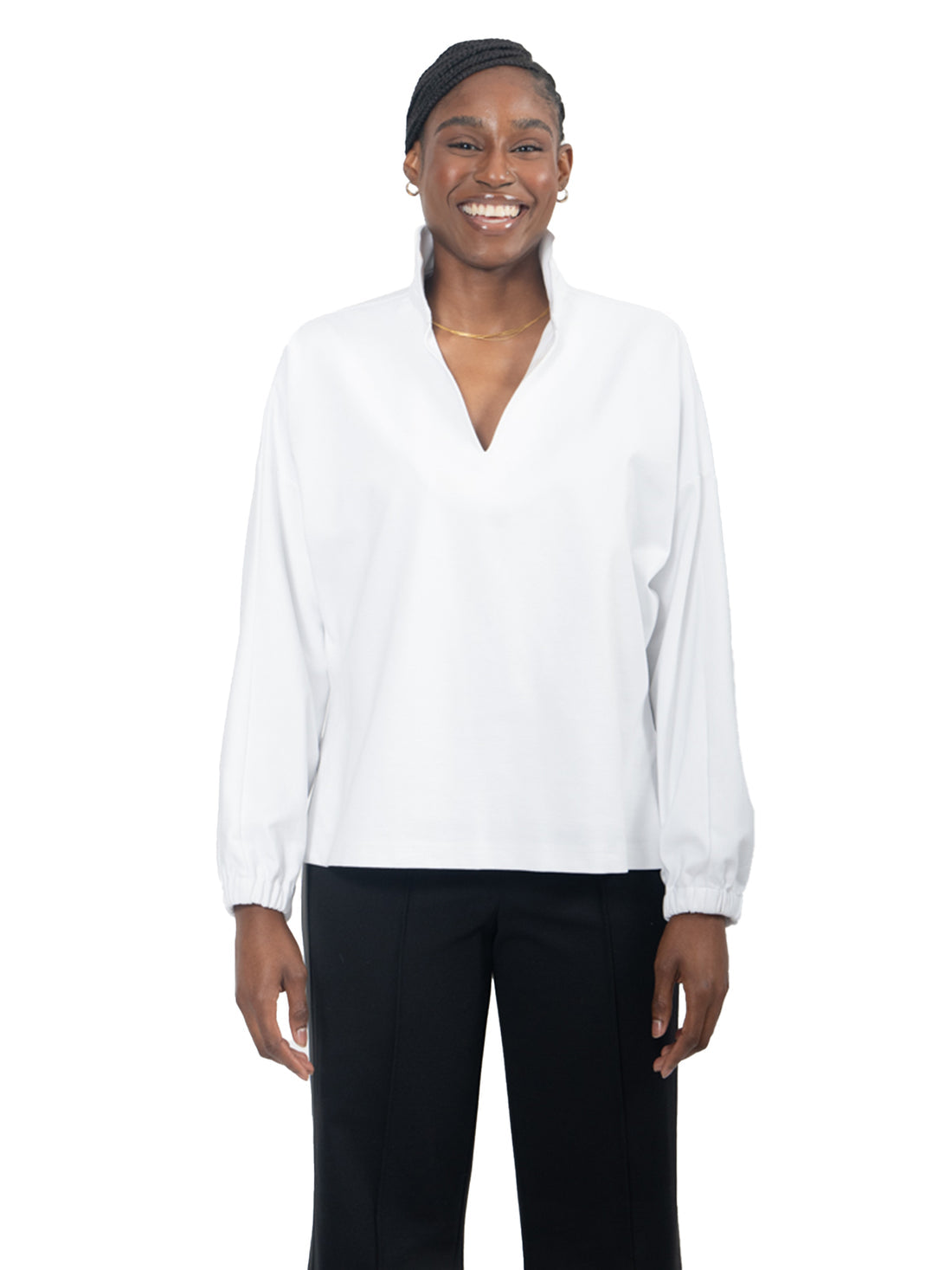 Poppy Pop-Over - white ponte