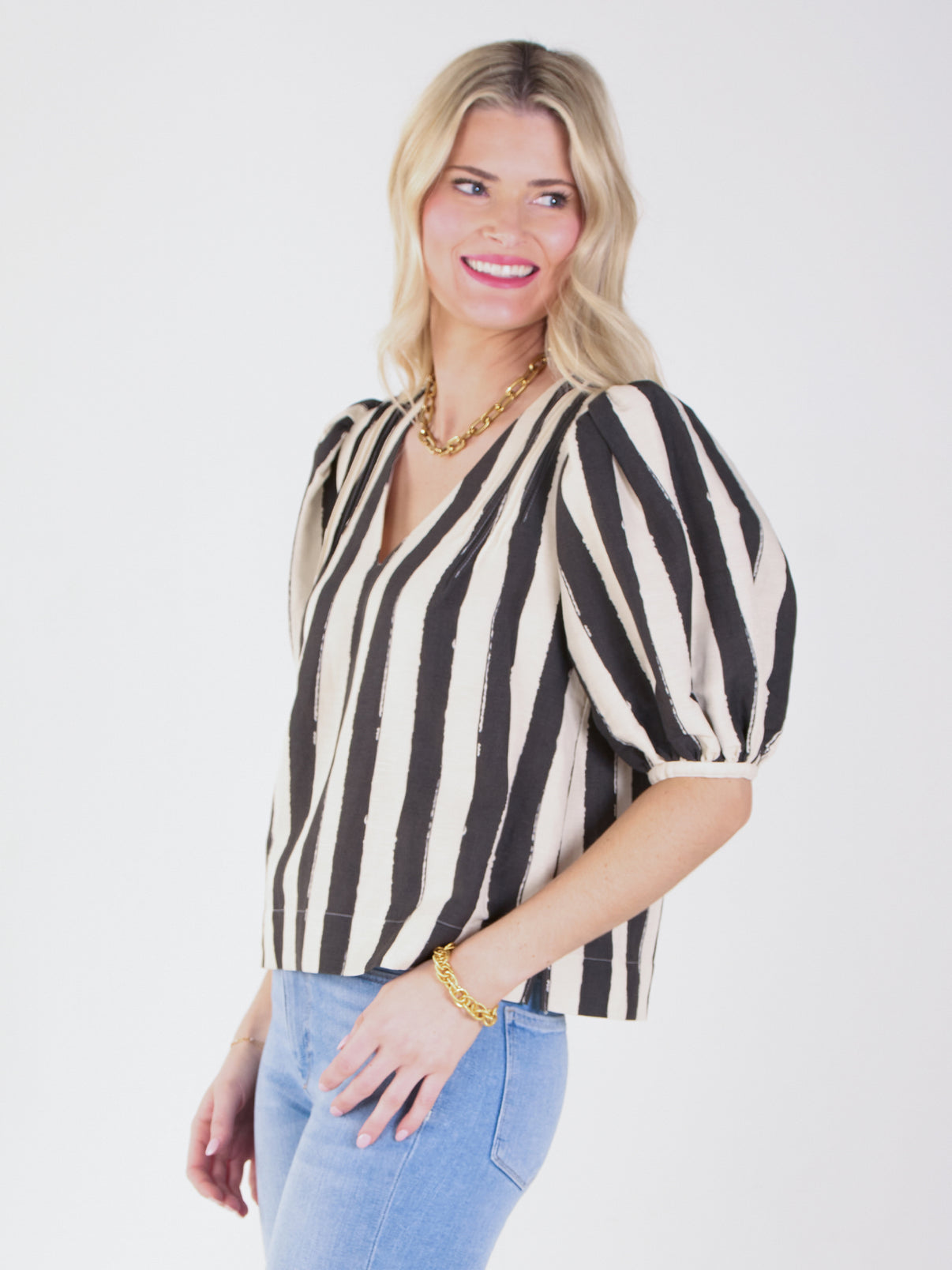 Penny Top/ stripe noir