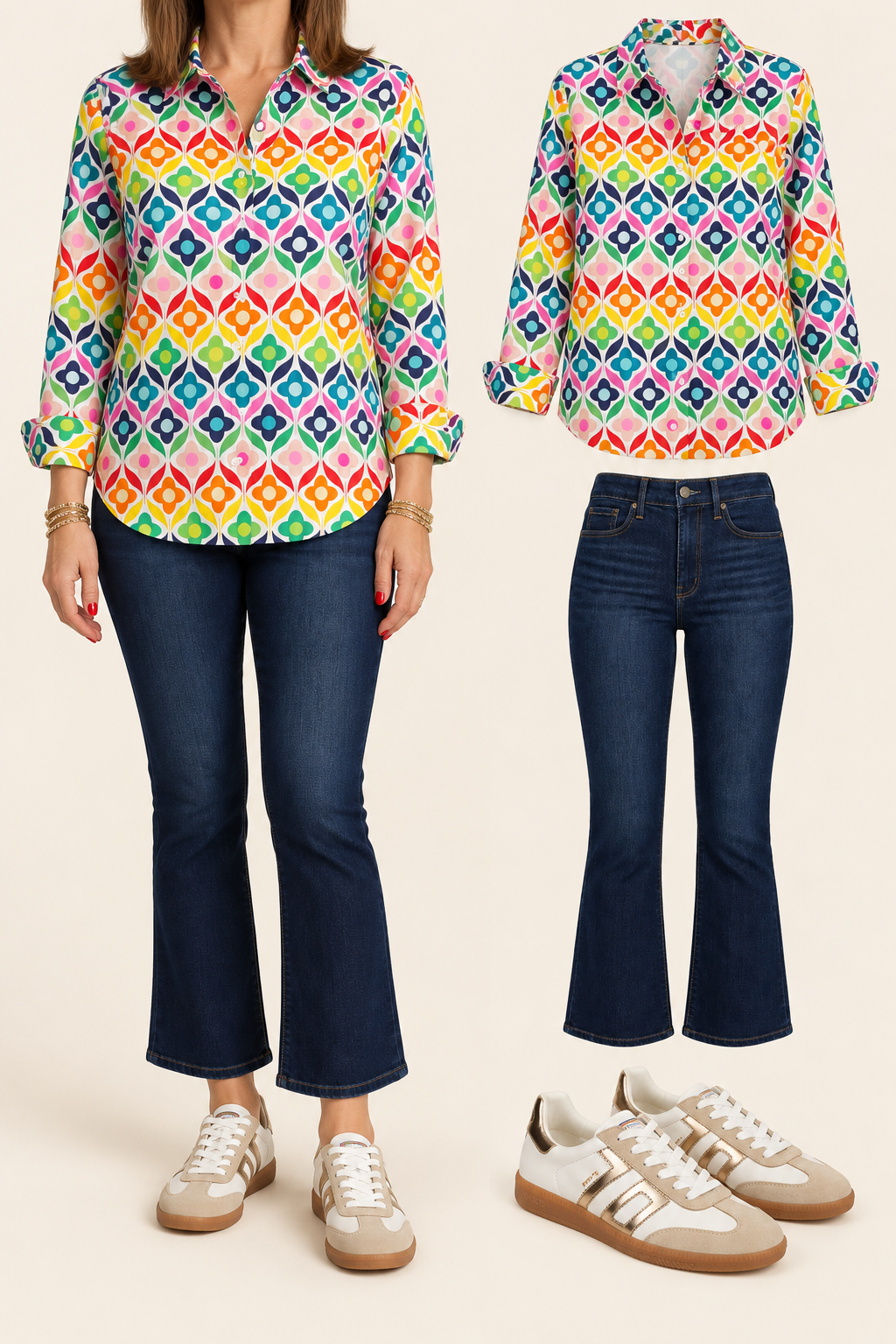 Boyfriend Top/ yellow multi