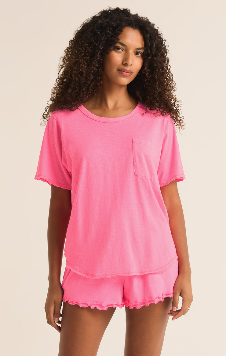 Z Supply Monterey Slub Tee (Neon Pink NPK)