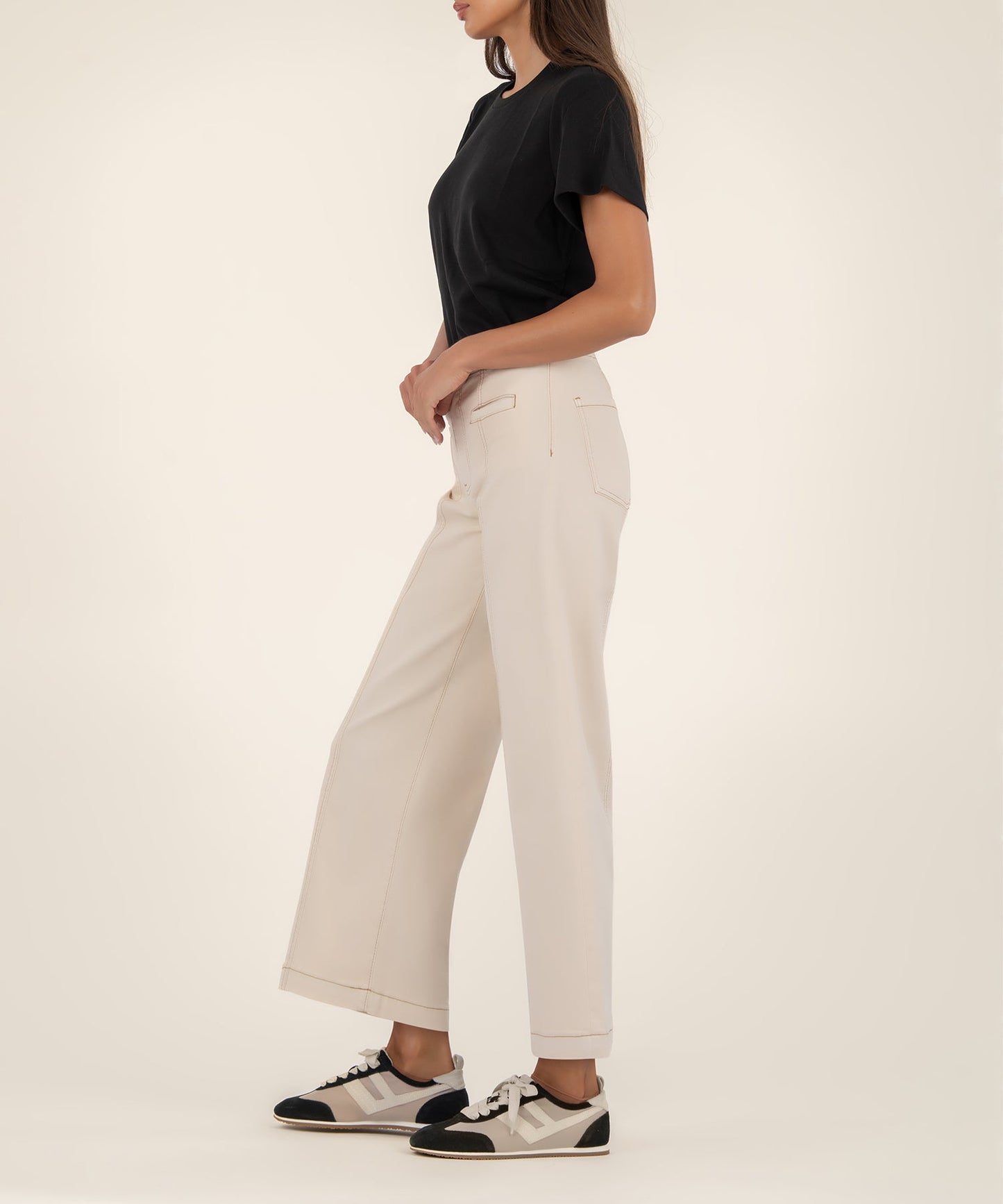Meg high rise wide leg/ canvas