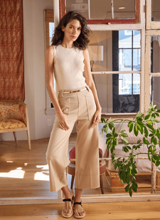 Analia Wide Leg Denim/ linen