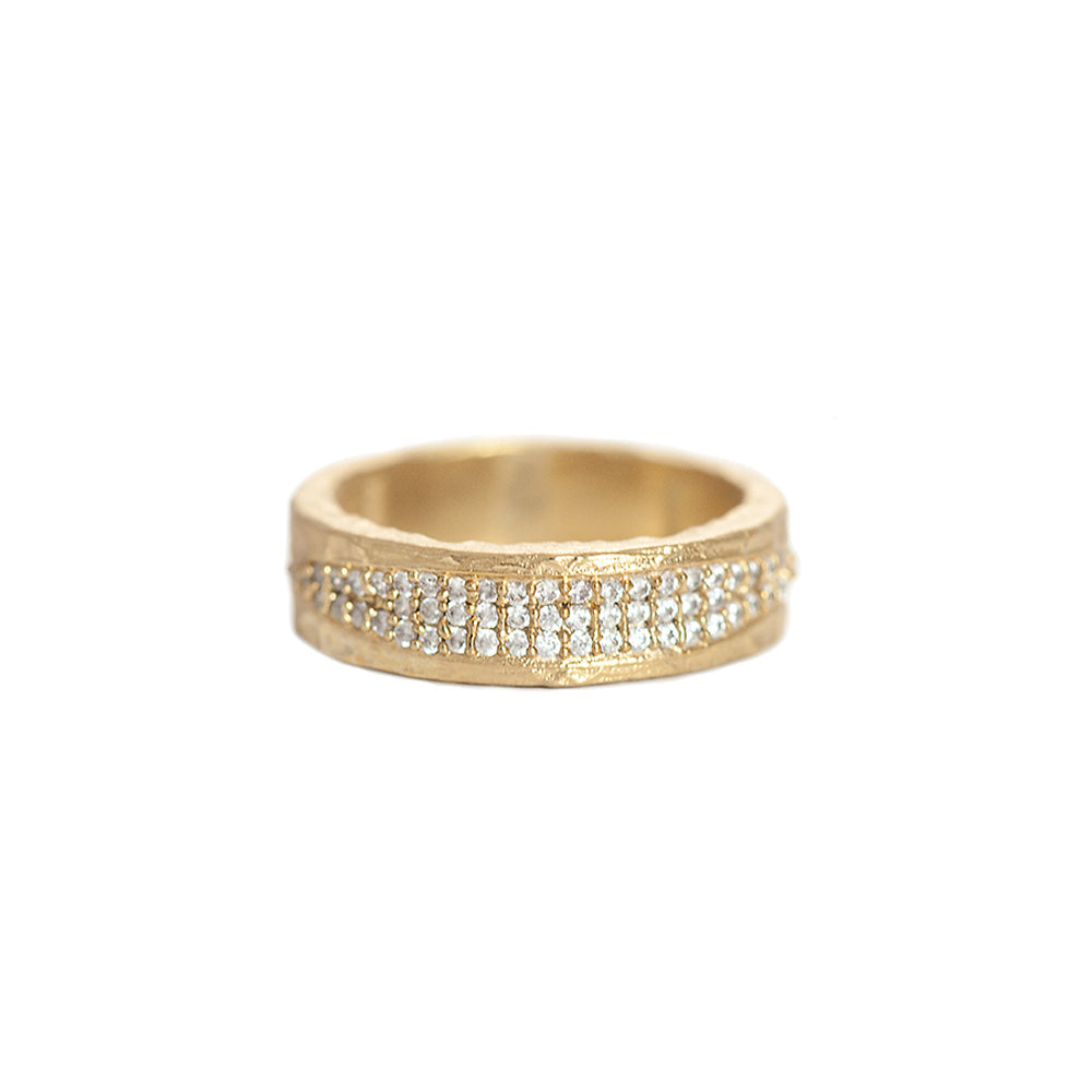 TAT 2 Designs Gold Velen Crystal inlay ring