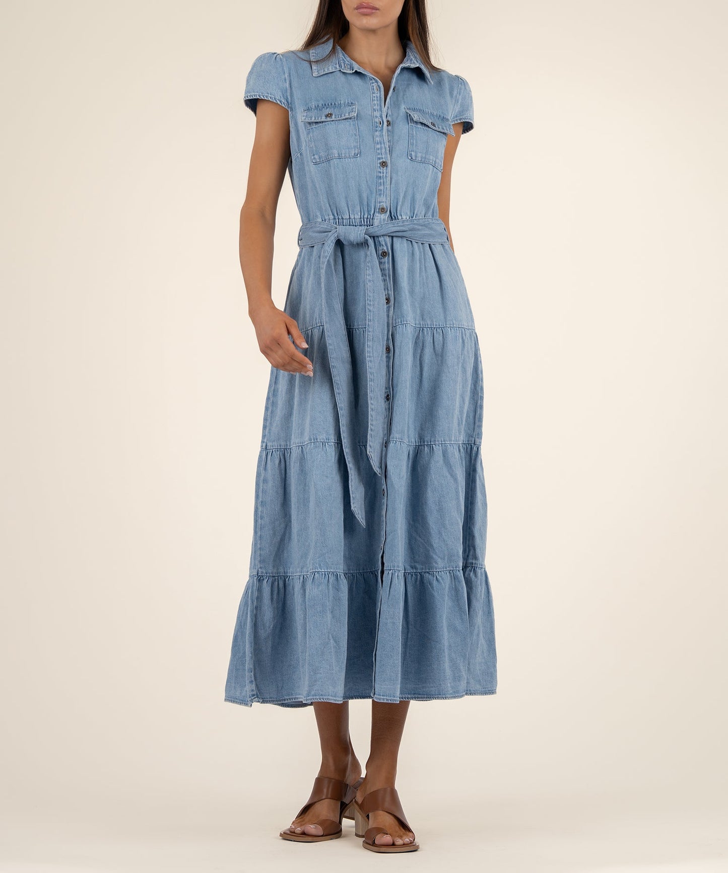 Denim Maxi dress/ light wash