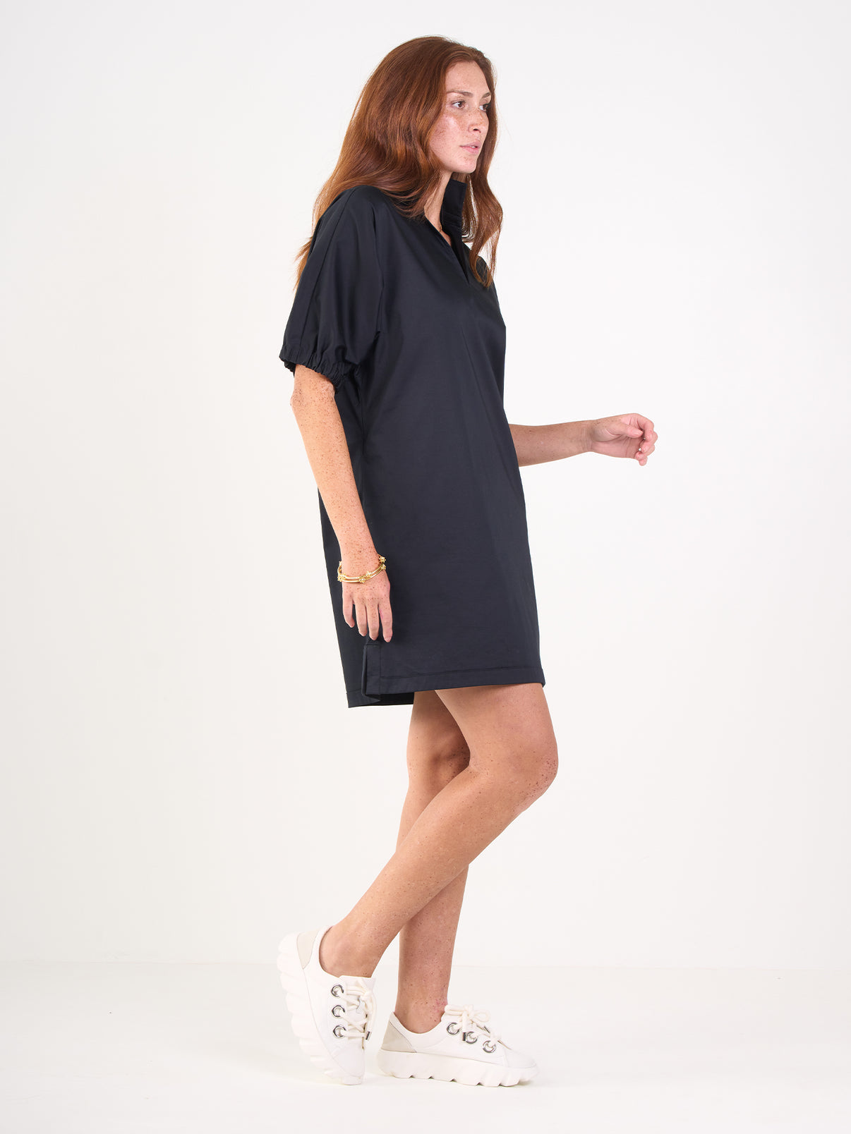 Poppy Dress / black cotton poplin