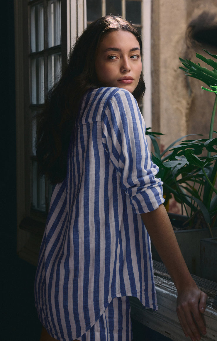 Saturdays Stripe Shirt White