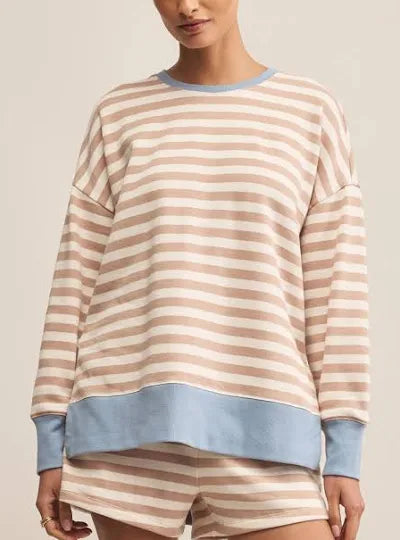 Stripe sweatshirt set/ Evening Sand