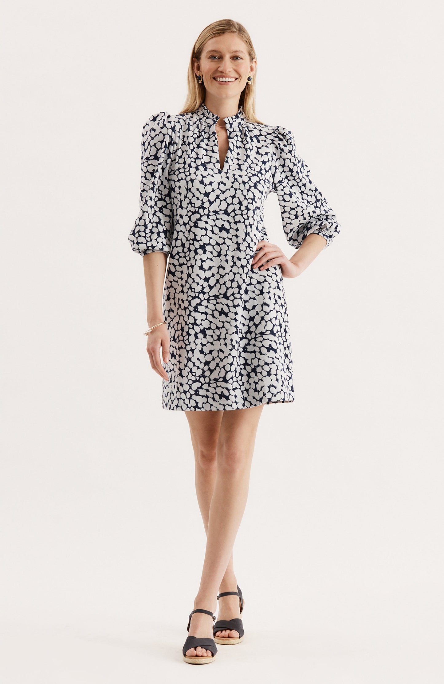 Sherri Jacquard dress| rain drops