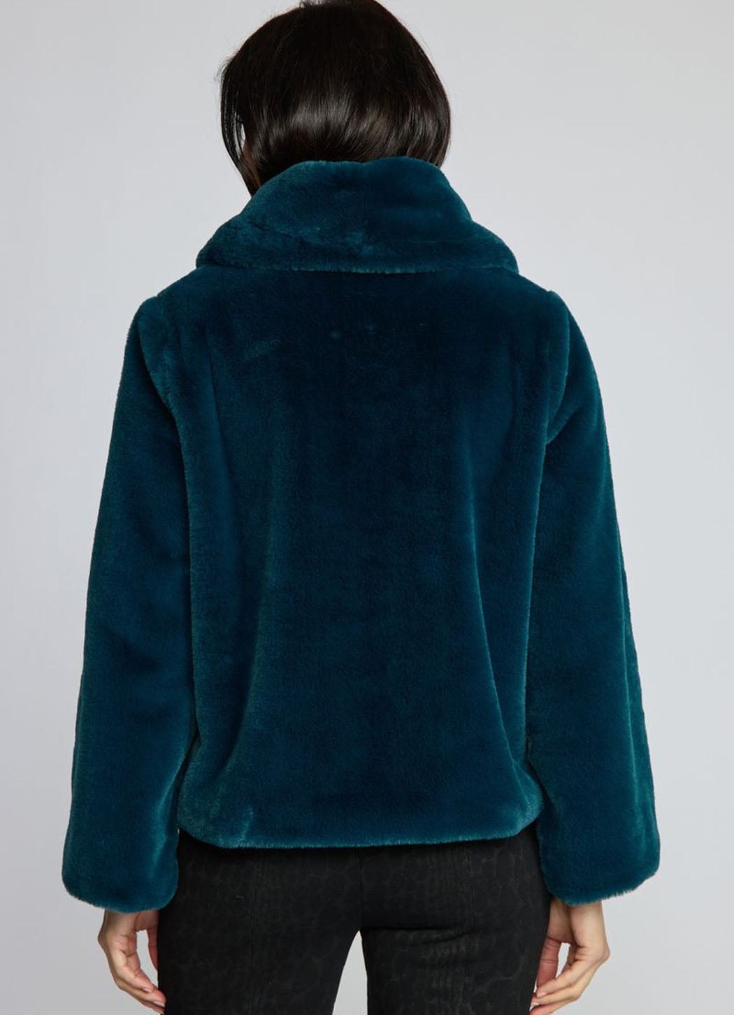 Faux Fur Showstopper Jacket/ Spruce