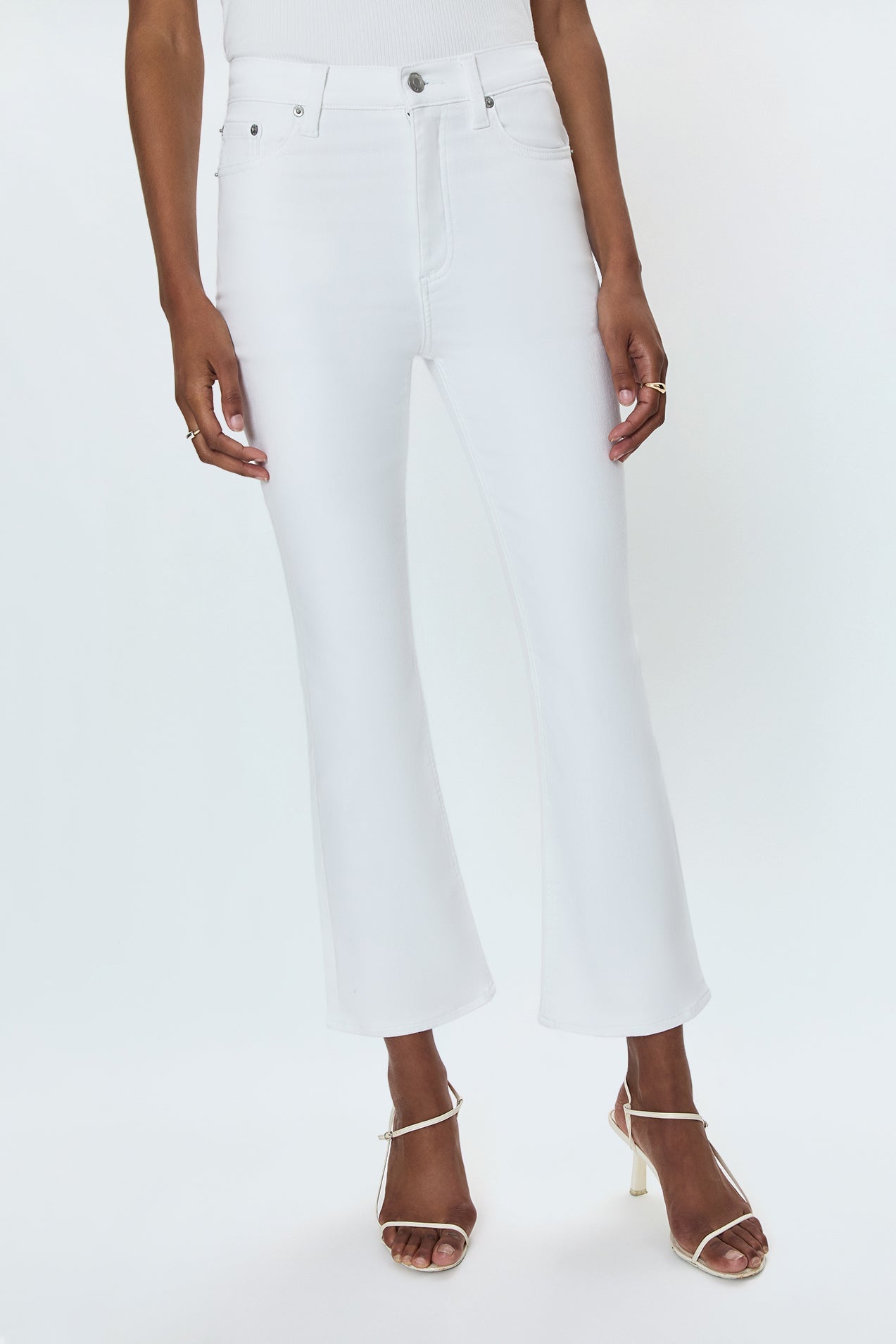 Lennon High Rise Crop Boot / vivid white