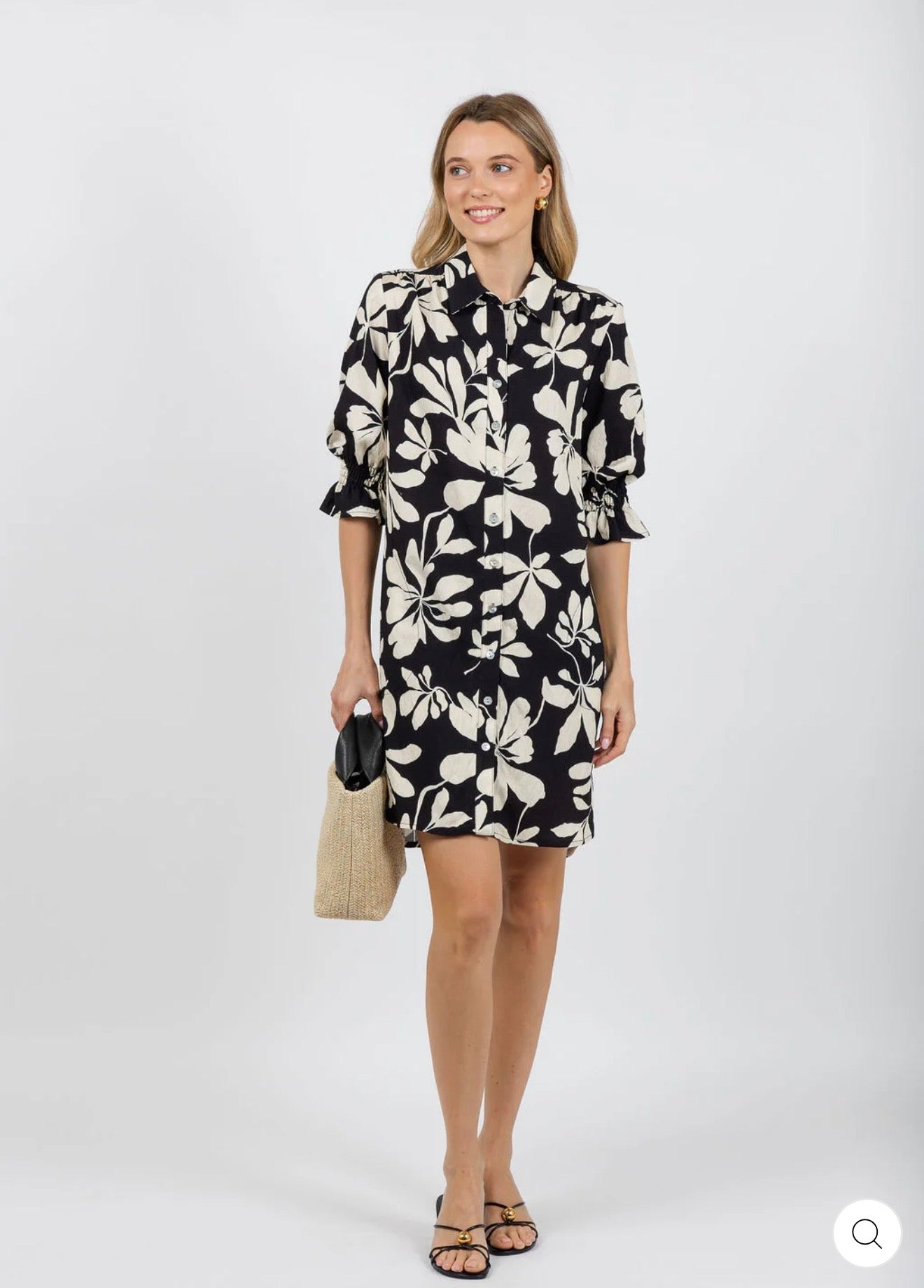 Miller Dress black cream