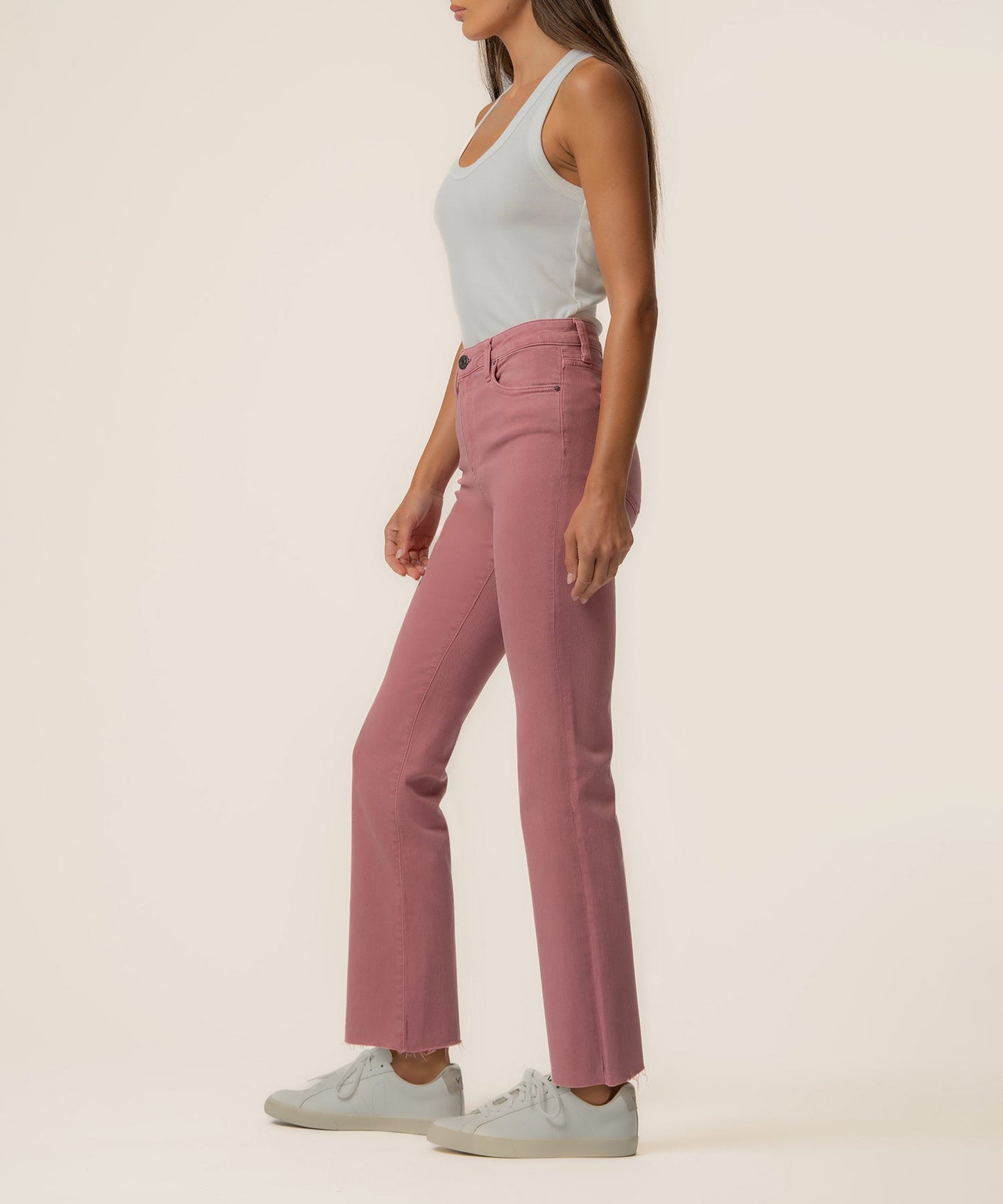 Kelsey High Rise Ankle Flare / Rose Garden