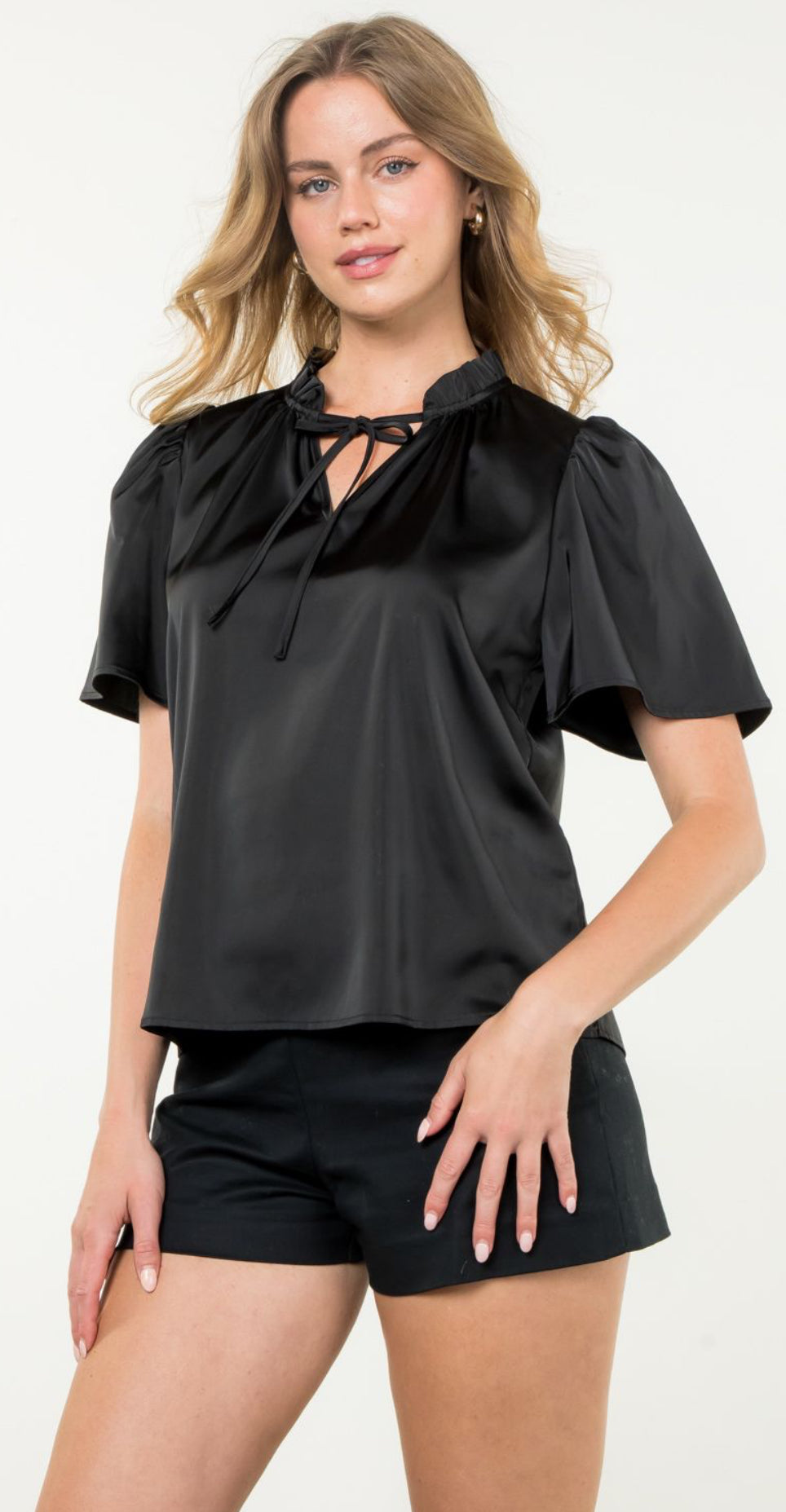 Black Satin Top