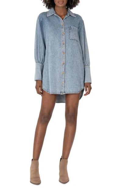 Denim Medium Wash Rooney Button Front Dress