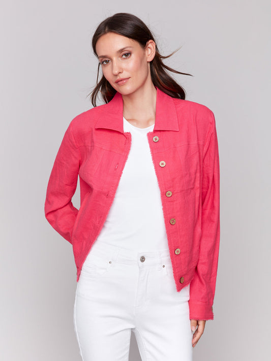 Linen Blend Jacket/ Paradise