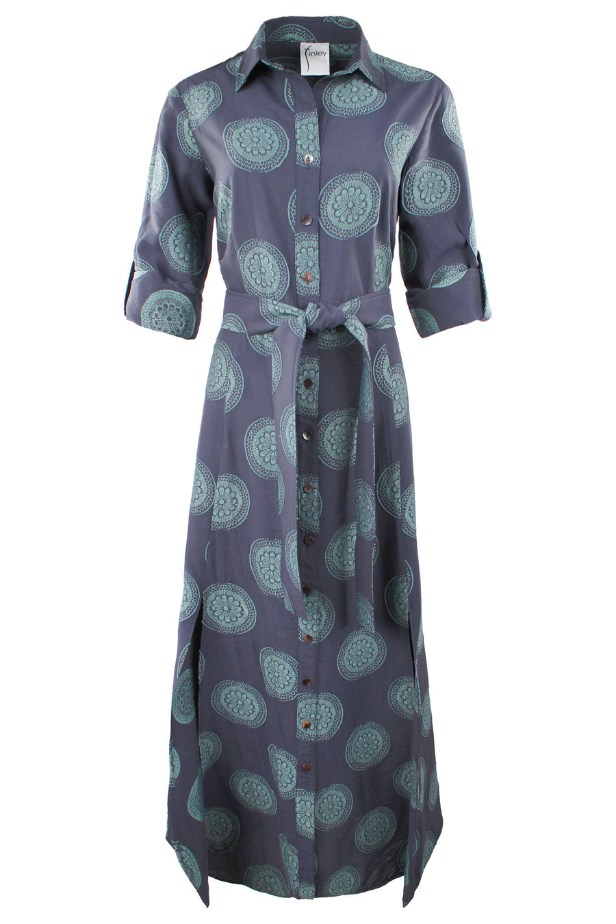 Laine Dress / Medallion Jacquard Dark Teal