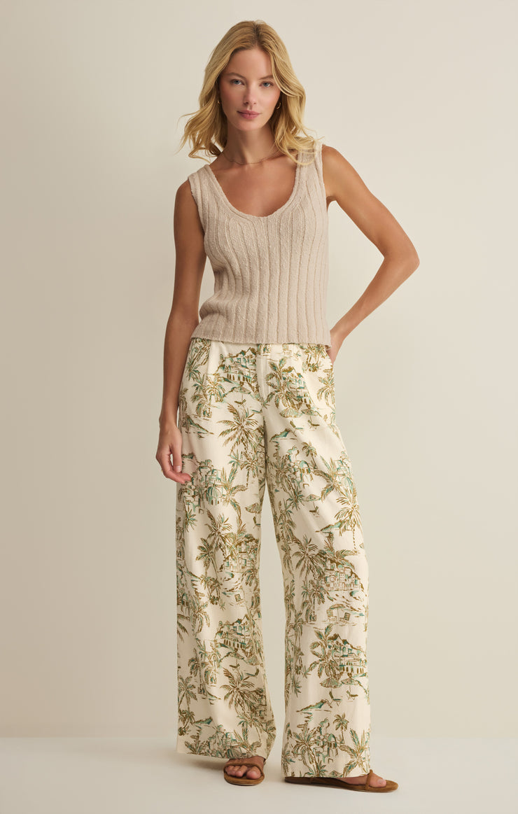 Tiki Tide Linen Pant Island Coconut