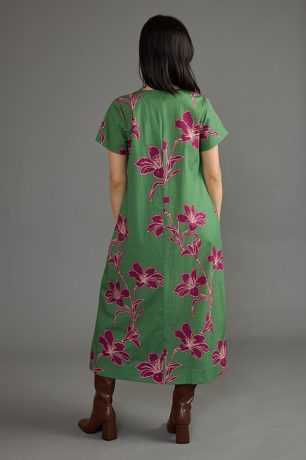 Ellie Dress/ verde orchid