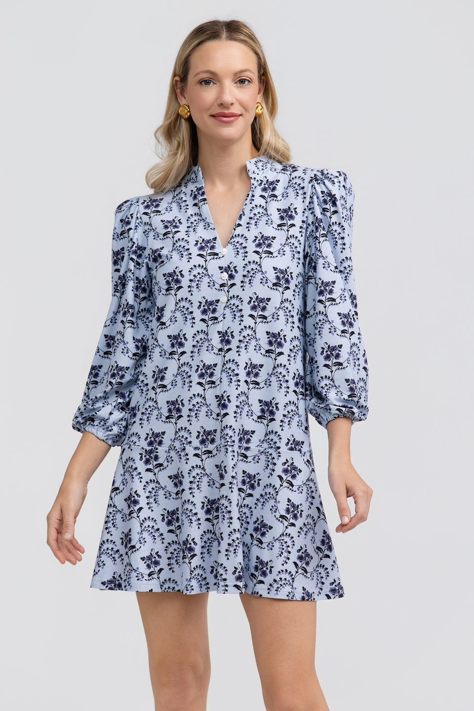 Hazel Dress/ cornflower parlour