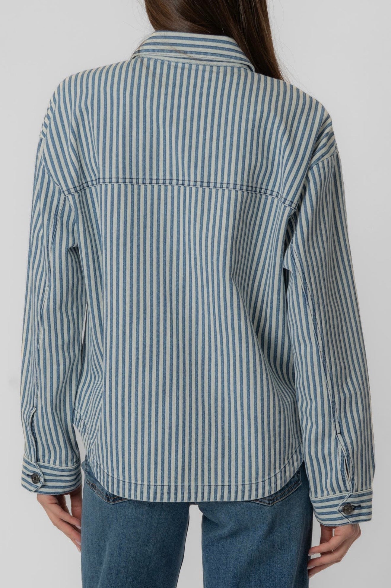 Ellie stripe denim jacket