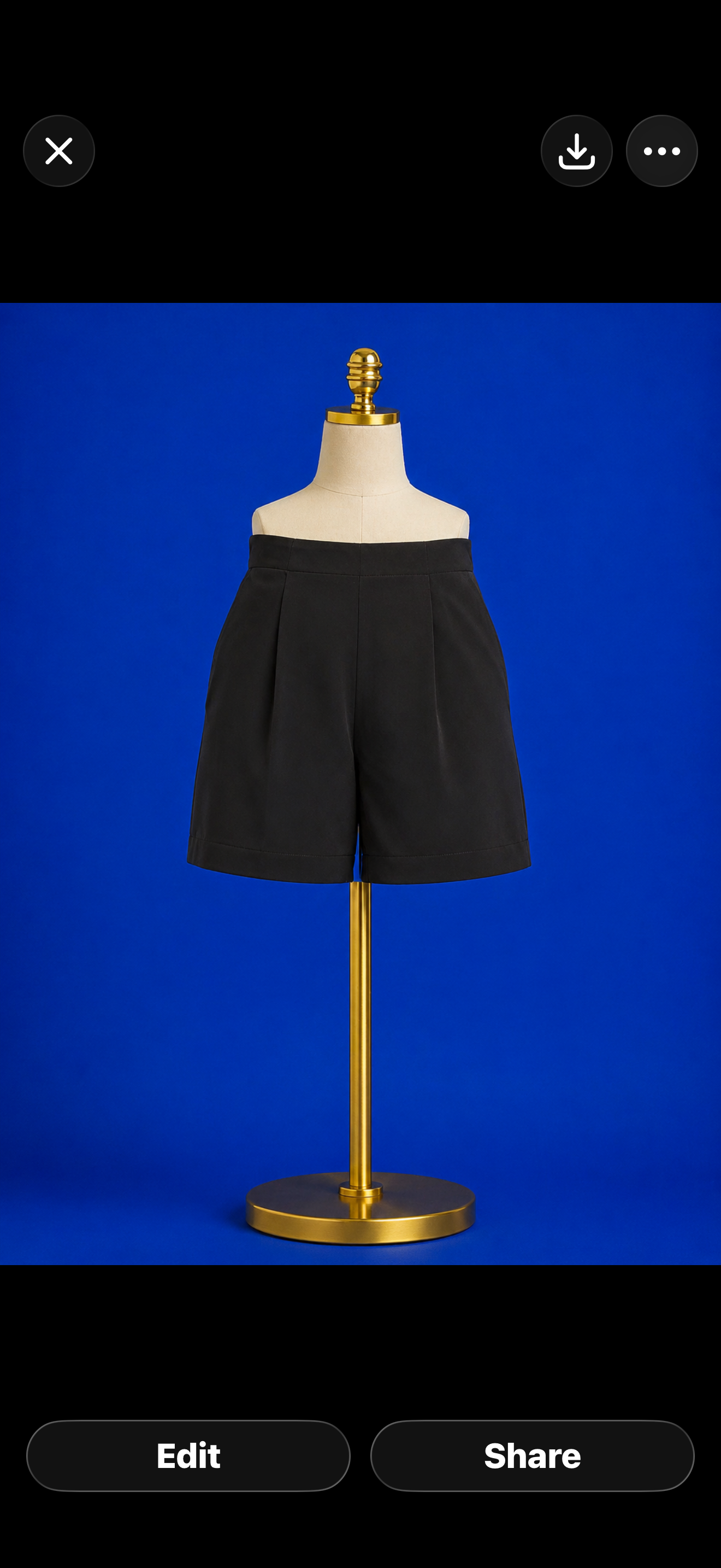 Dia Pleated short/ black