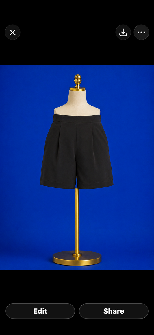 Dia Pleated short/ black