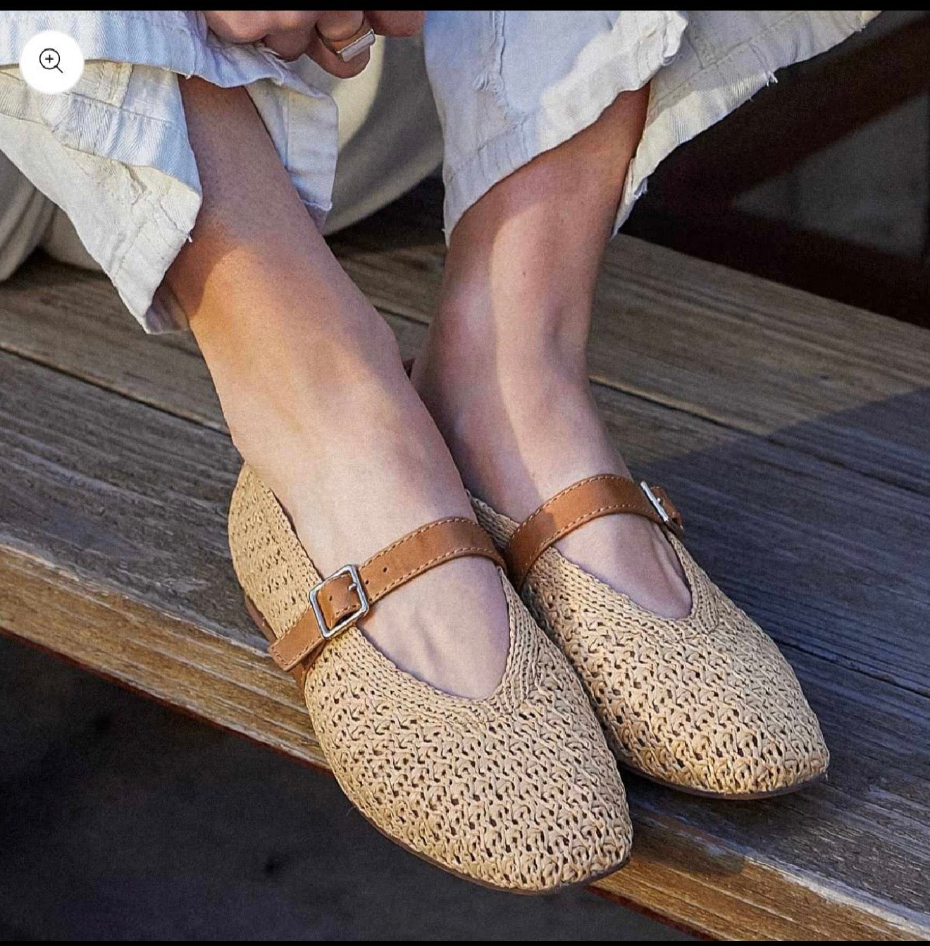 Freya Natural Mary Jane Ballet Flats/ Natural