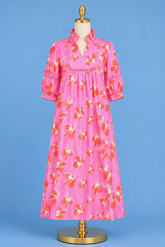 Maxi Dress/ Dancing Peonies