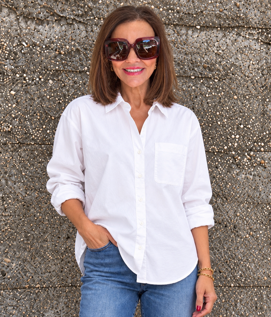 The Gallery Button Up White Top
