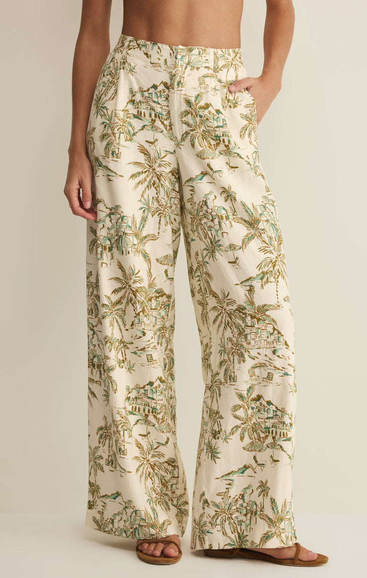 Tiki Tide Linen Pant Island Coconut