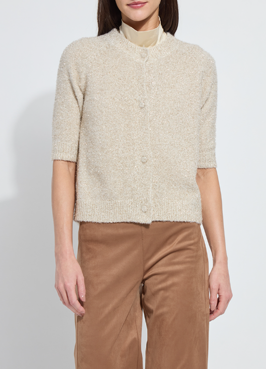 Kennedy Lurex Feather cardigan