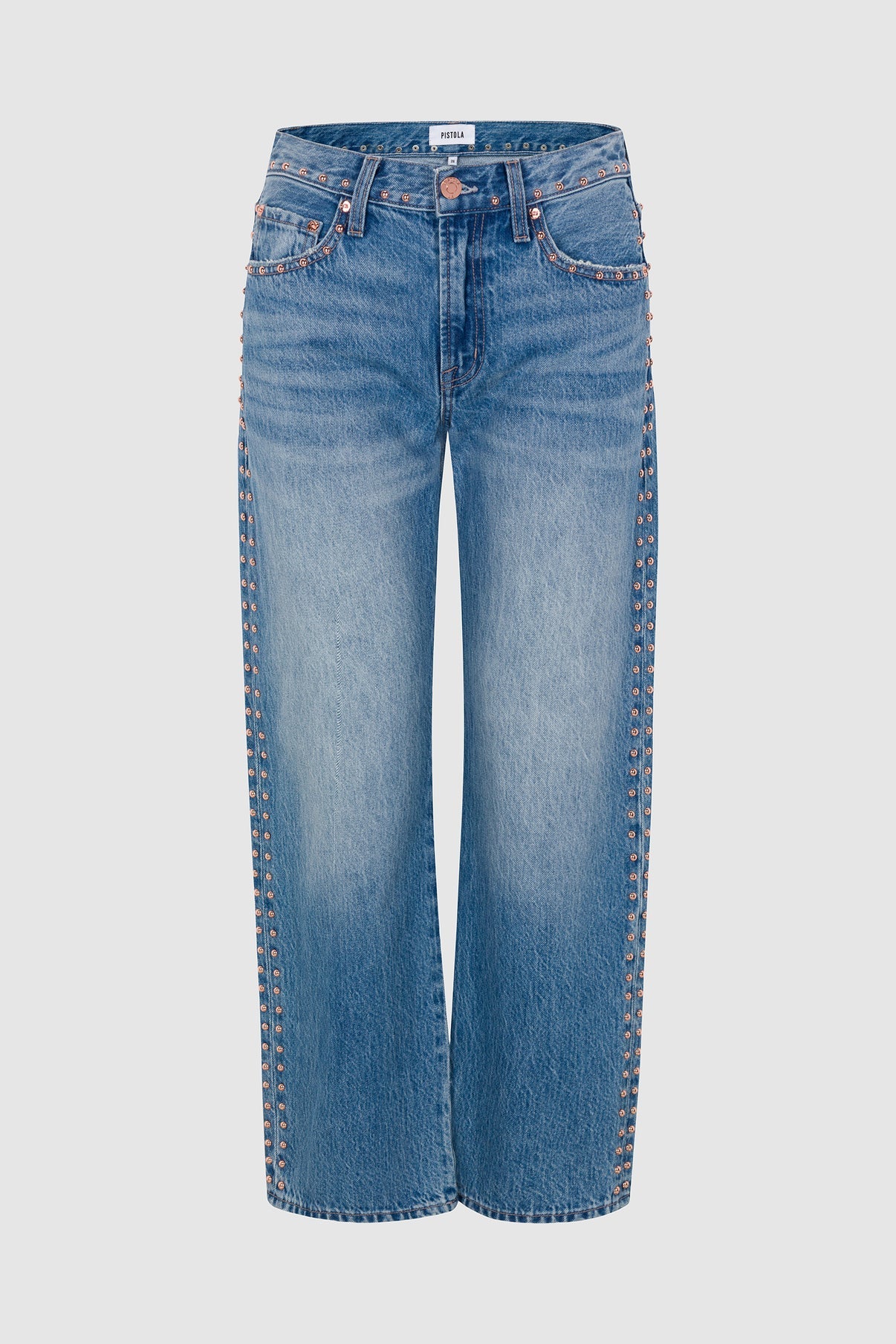 Lexi Mid Rise Bowed Straight / star studded