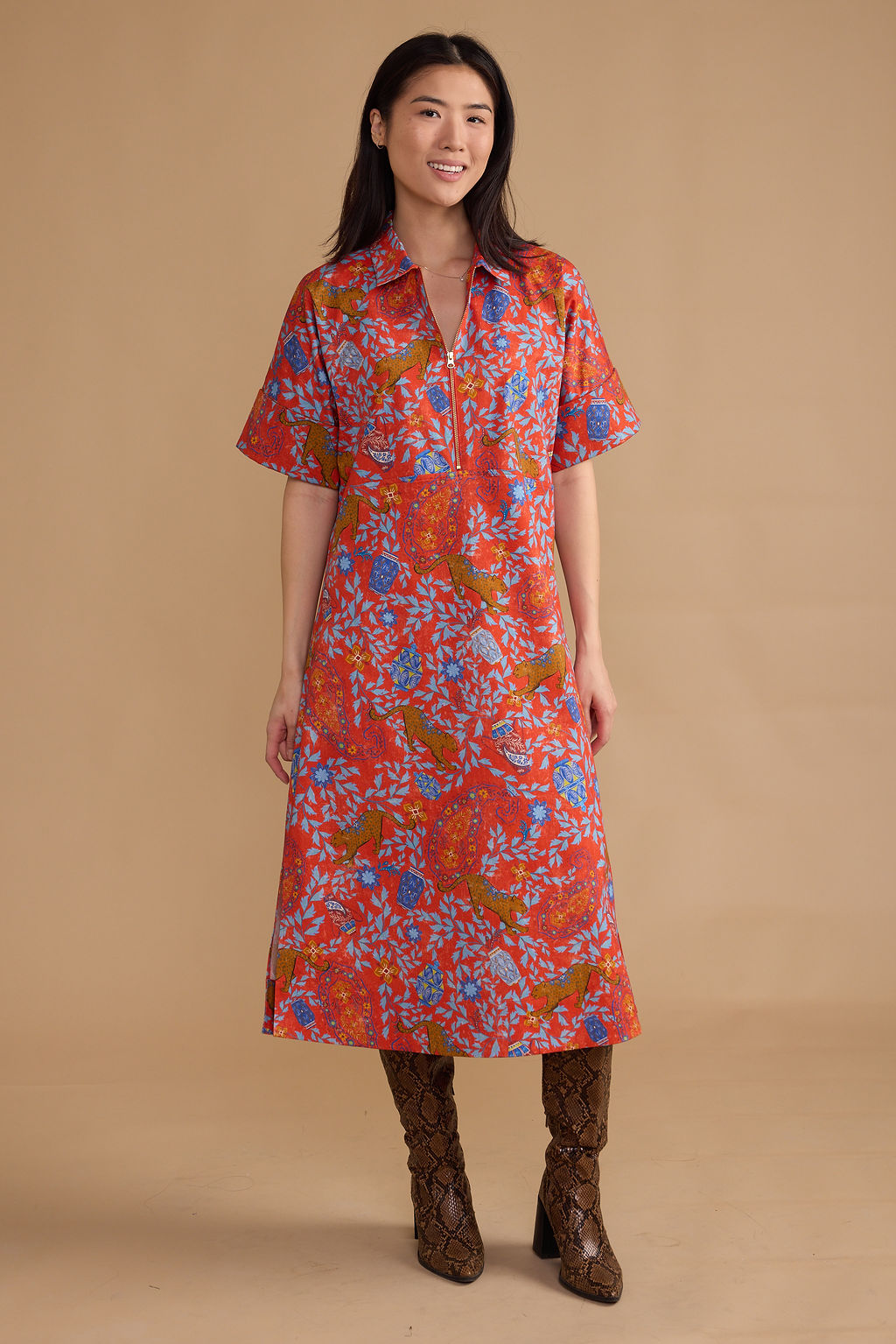 Monica Dress/ leopard raj