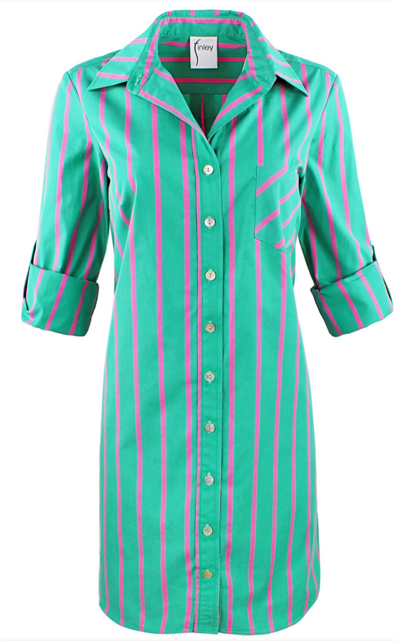 Alex Shirtdress Palm Beach stripes / green pink