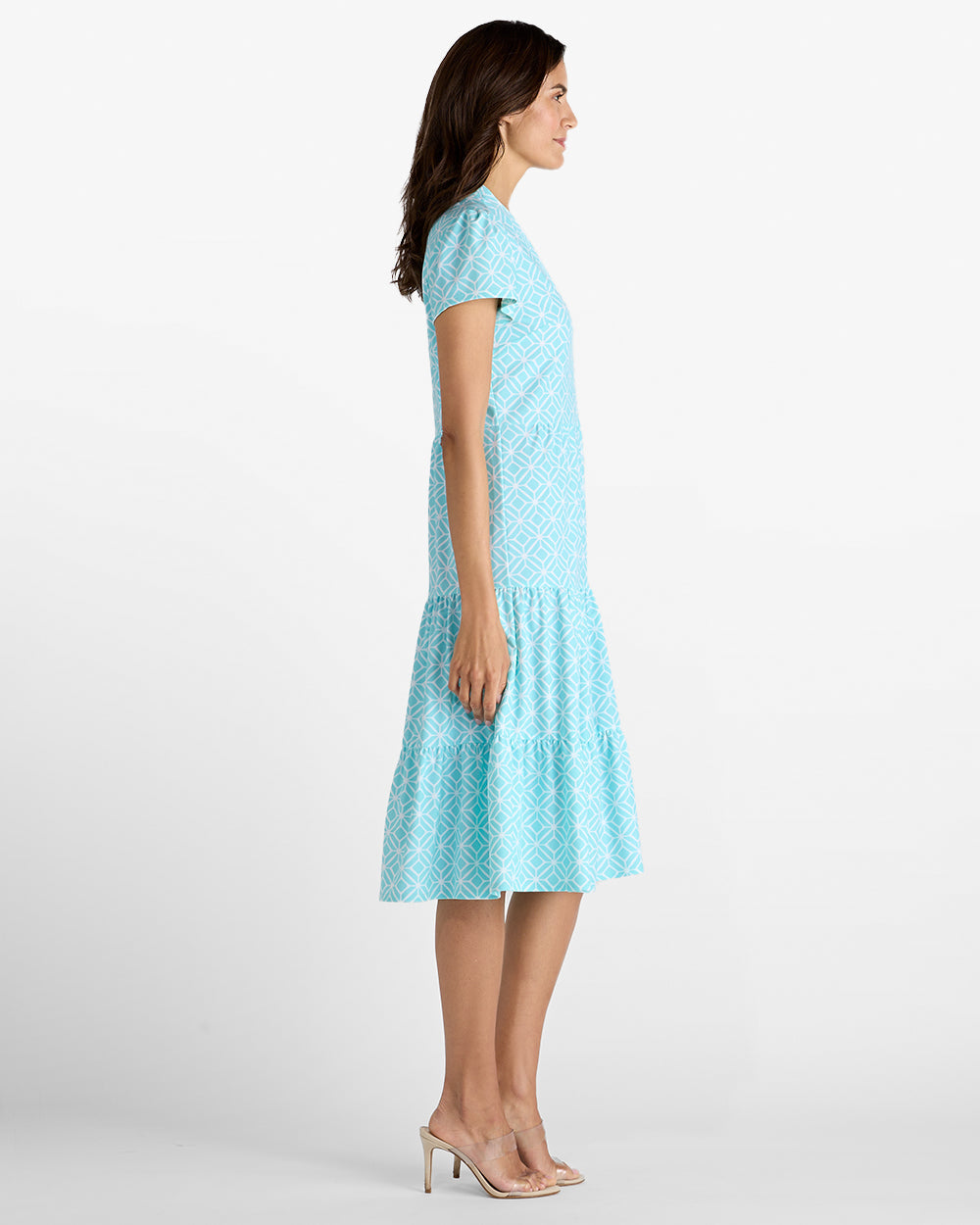 Libby Dress/ Star Lattice Light Blue