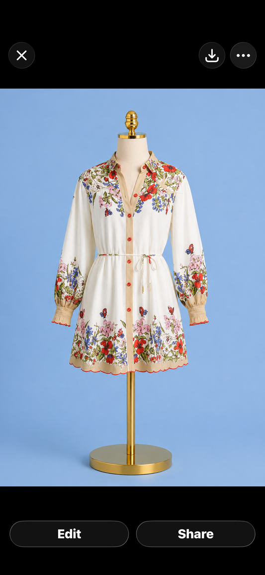 Tara Dress/ Butterfly Garden