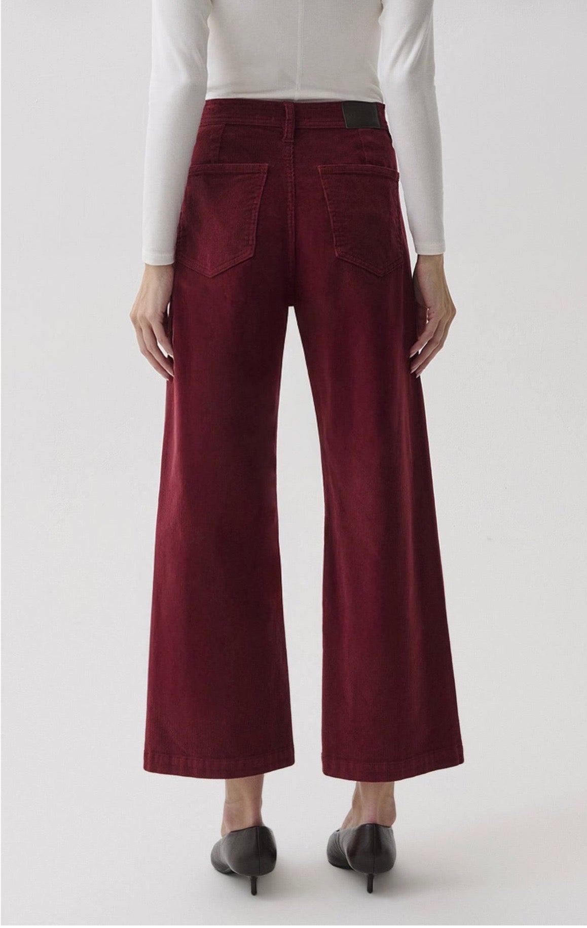 Penny Crop Wide Leg Crop/ Deep Crimson